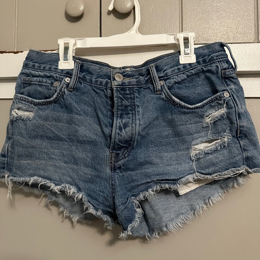 We the Free distressed jean shorts